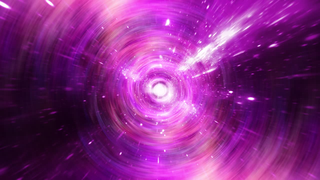 Seamless loop pink hyperspace  warp energy  light speed space flight through space time wormhole tunnel. Abstract bright red pink purple flowing energy vortex. 4K 3D Loop Sci-Fi interstellar space travel