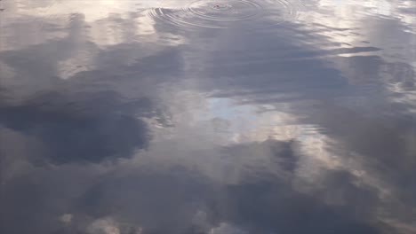 slowmotion of clouds reflecting in a lake