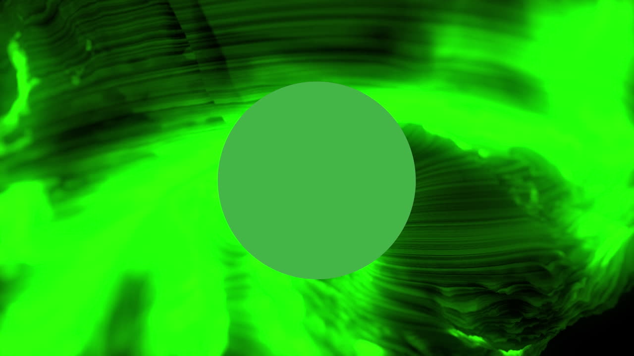 Animatie van een groene cirkel over groene lichten