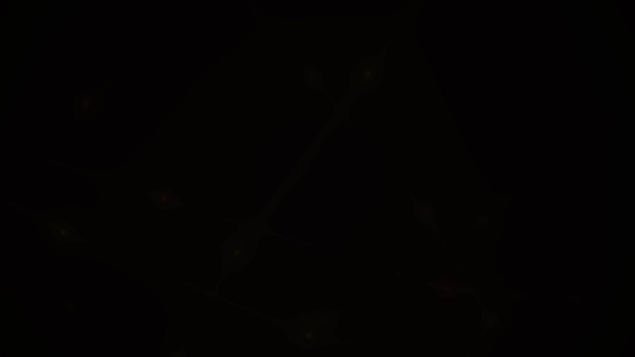 Abstract Network of Faint Glowing Dots on Black Background