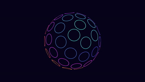 coloridas bolas 3d círculos vibrantes forman un intrigante patrón geométrico