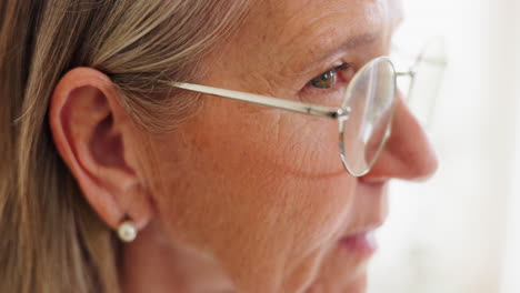 Cara,-Primer-Plano-Y-Mujer-Con-Gafas-Para-Los-Ojos