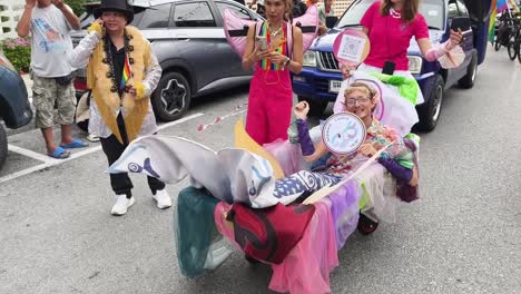 colorful lgbtq pride parade in thailand