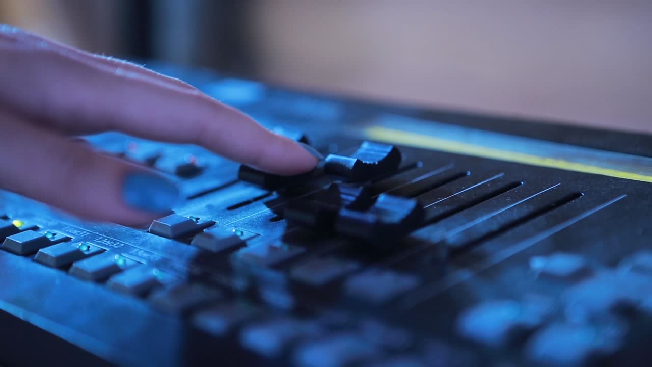 Audio Remote Control Handles. Music equipment for sound mixer control, electornic device