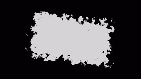 black and white background footage of a white square splatter texture moving around with bouncy movement