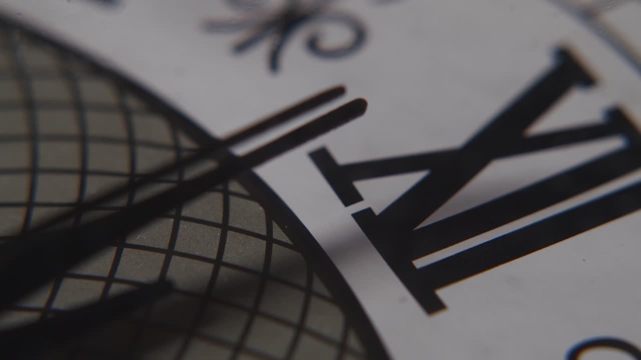 Antique Clock New Year Countdown at midnight