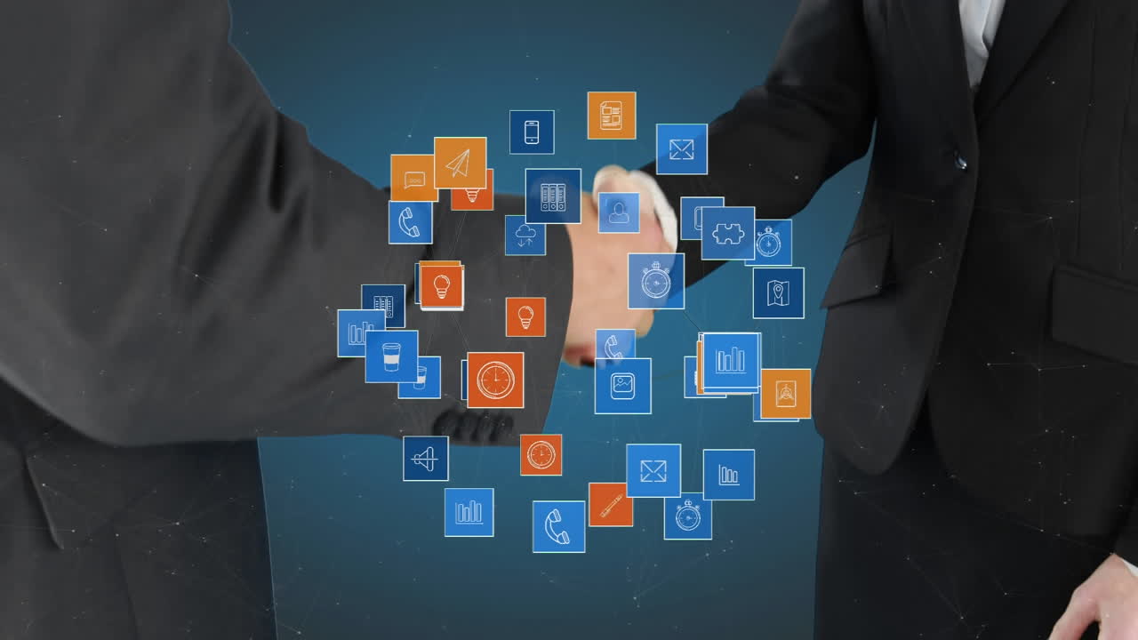 estrechar la mano en acuerdo y buena comunicación