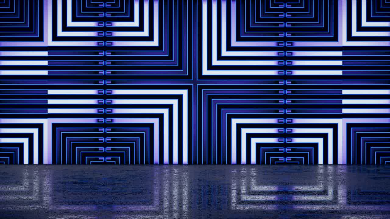 la animación de la etapa de video con láser ultravioleta de neón es un bucle sin costuras.