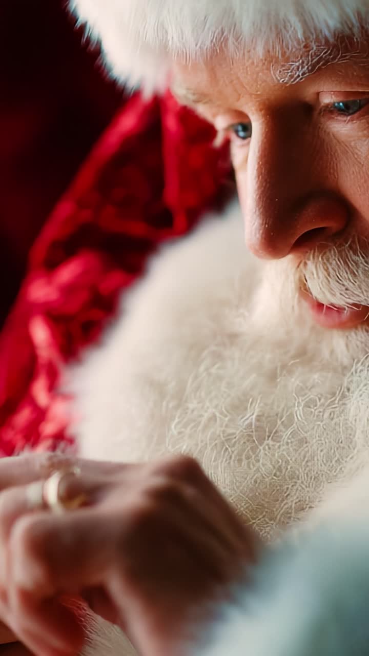 A Close-Up Glimpse of a Traditional Holiday Character Portrayed with Elegance and Warmth, Capturing the Essence of Joy and Magical Moments Associated with the Festive Season