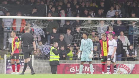 professional football league, supporter audience, soccer match, slow-mo
