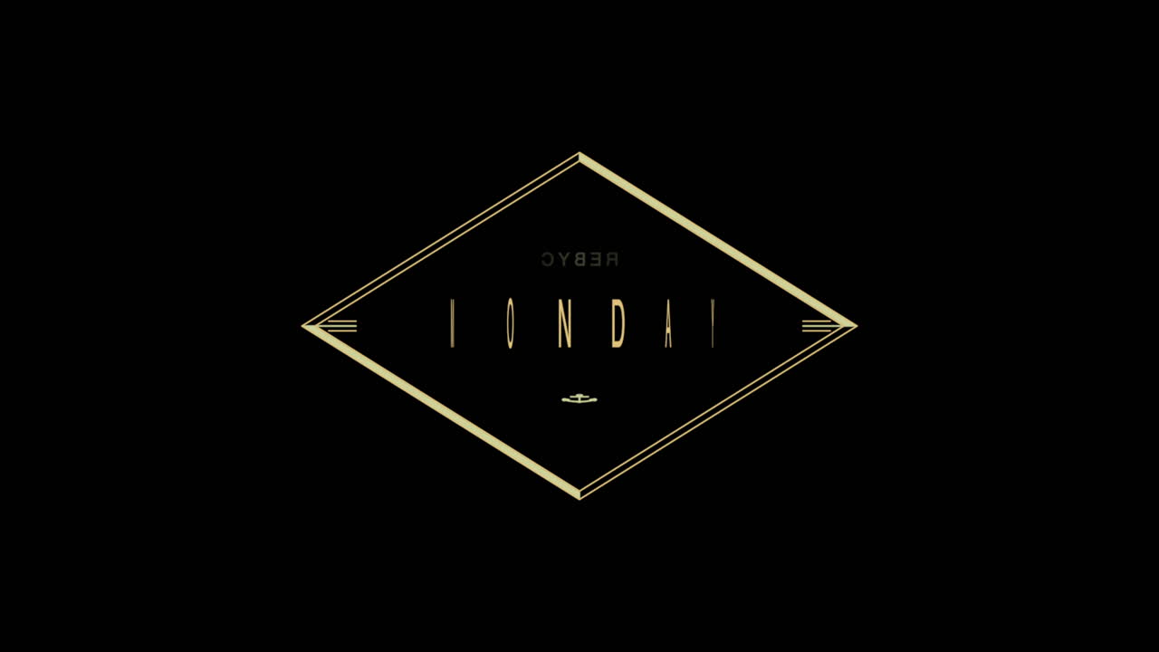 블랙 그라데이션에 골드 프레임이 있는 사이버 월요일