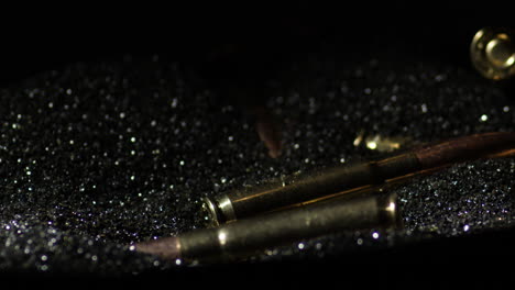 firearms cartridge of 300 aac blackout over gunpowder