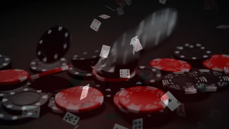 chips falling down on table
