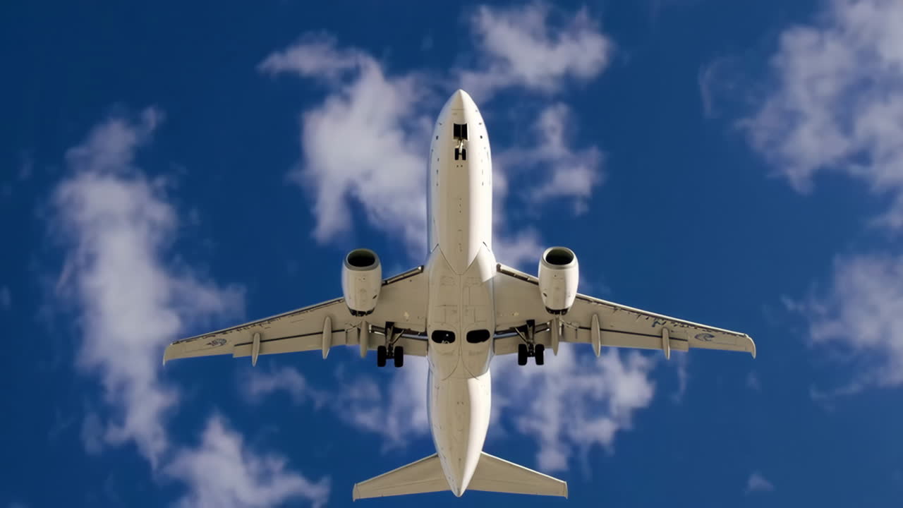 Airplane Landing Bottom View