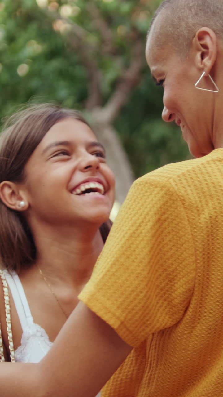 Mother And Daughter Share A Happy Moment