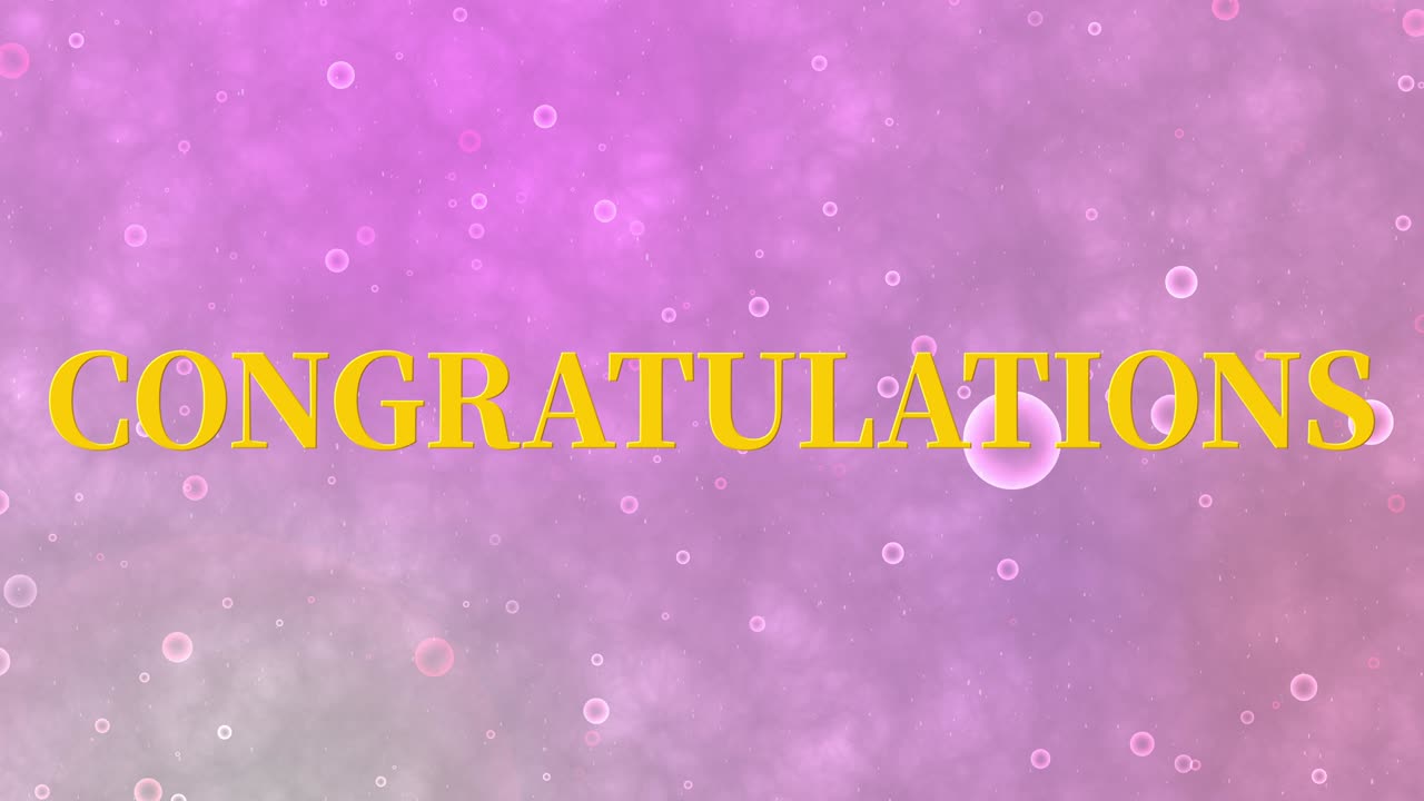 축하 메시지 텍스트 애니메이션 모션 그래픽