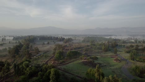 Mexico-city,-aerial-CUEMANCO-pond-shot