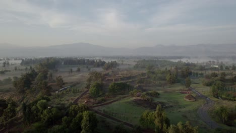 ciudad de méxico, toma aérea del estanque de cuemanco