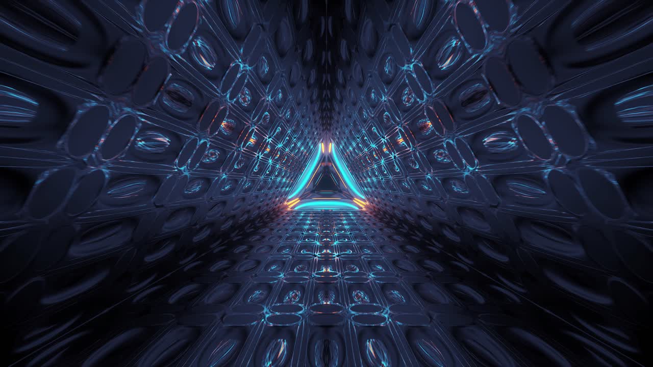 Computerized fractal animation of multicolored kaleidoscope sequence abstract with infinite complex patterns popping out