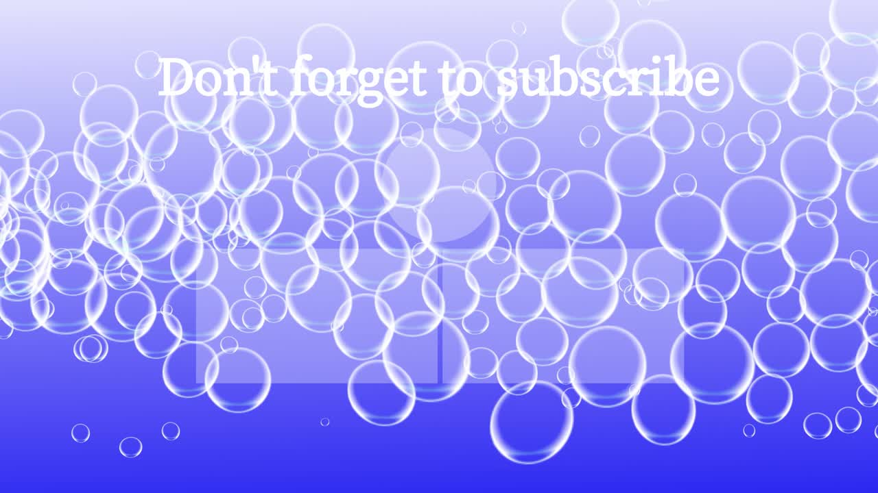 버블 시 엔드 카드 엔딩 스크린 모션 그래픽