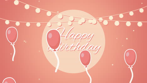 Animated-closeup-Happy-Birthday-text-with-balloon-on-holiday-background