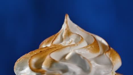 close-up of a meringue topping