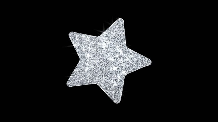 Silver Glitter Star