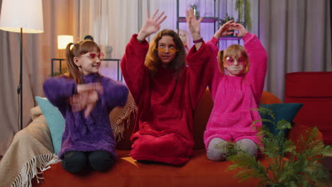 three girls laughing and having fun together