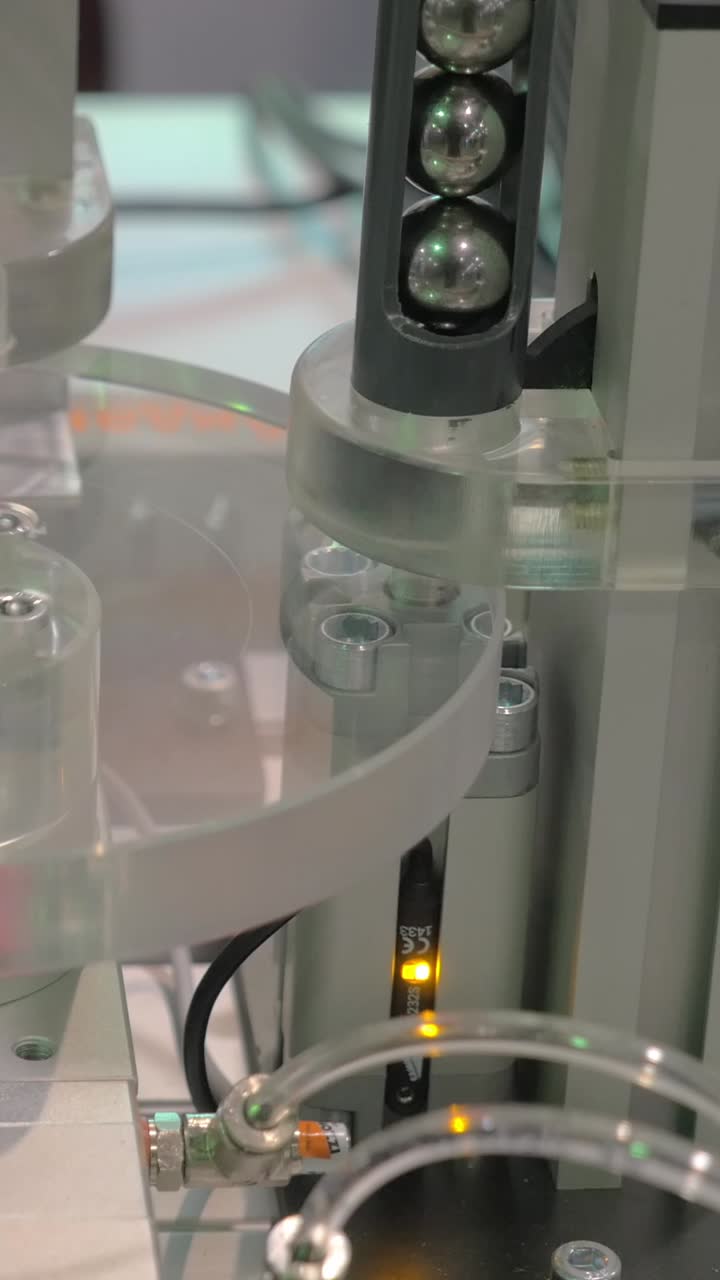 Automated Machine Sorting Balls on an Industrial Assembly Line