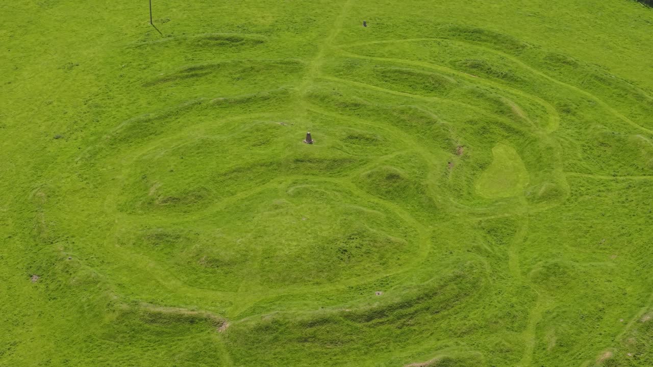 The hill of ward, an iron age ringfort in county meath, ireland, aerial view