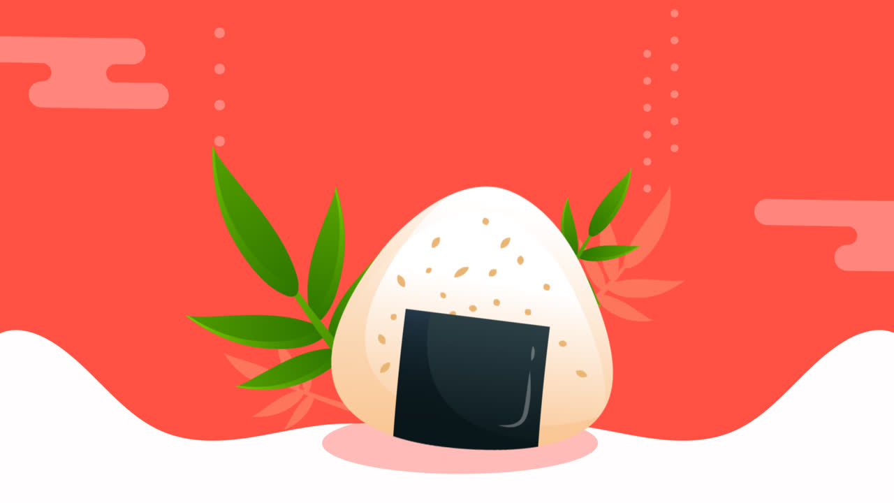 일본 레스토랑의 모션 그래픽 인스타그램 포스트 세트