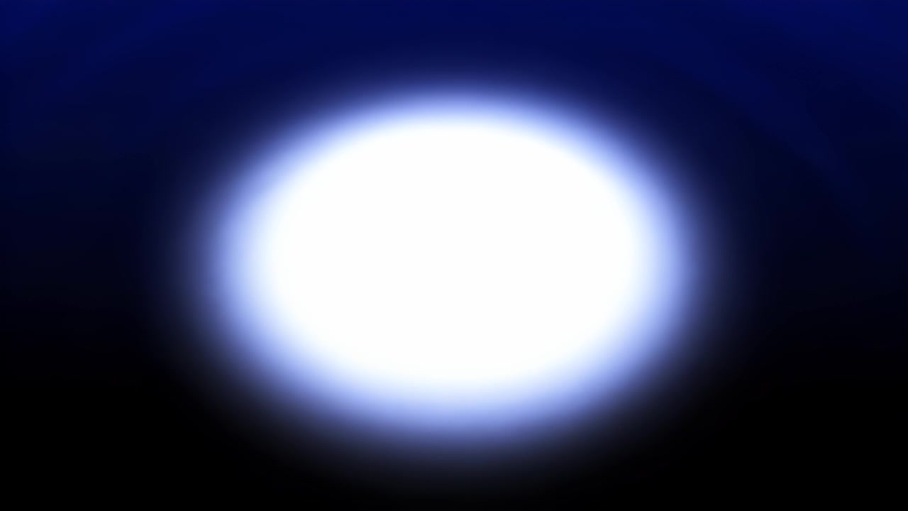 Abstract Blue Light Expanding and Fading in Dark Background