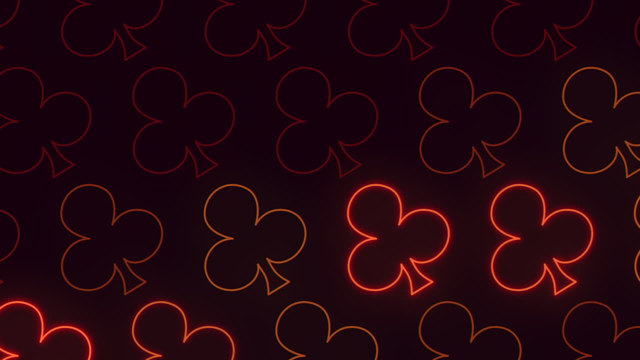 어두운 검은 공간에 네온 레드 클럽 패턴