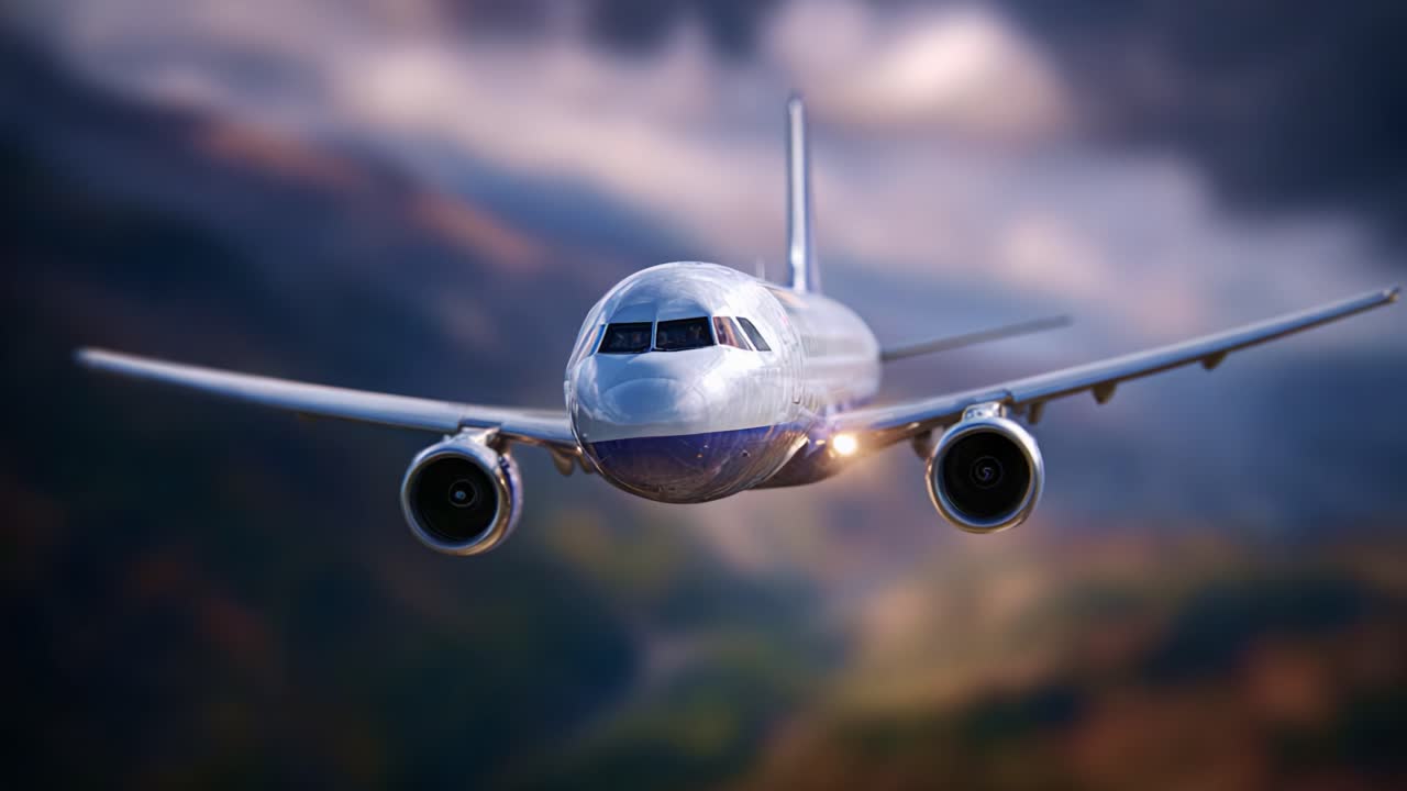 Splendida inquadratura ravvicinata di un aereo a reazione ad alte prestazioni che solca un paesaggio spettacolare, con particolare attenzione all'aerodinamica e agli elementi di design moderno