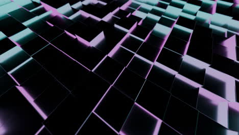 abstract geometric pattern of illuminated cubes