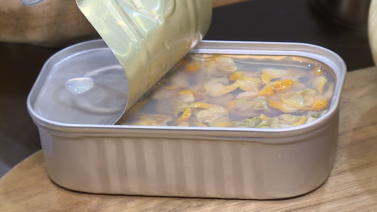 Open Can of Canned Clams