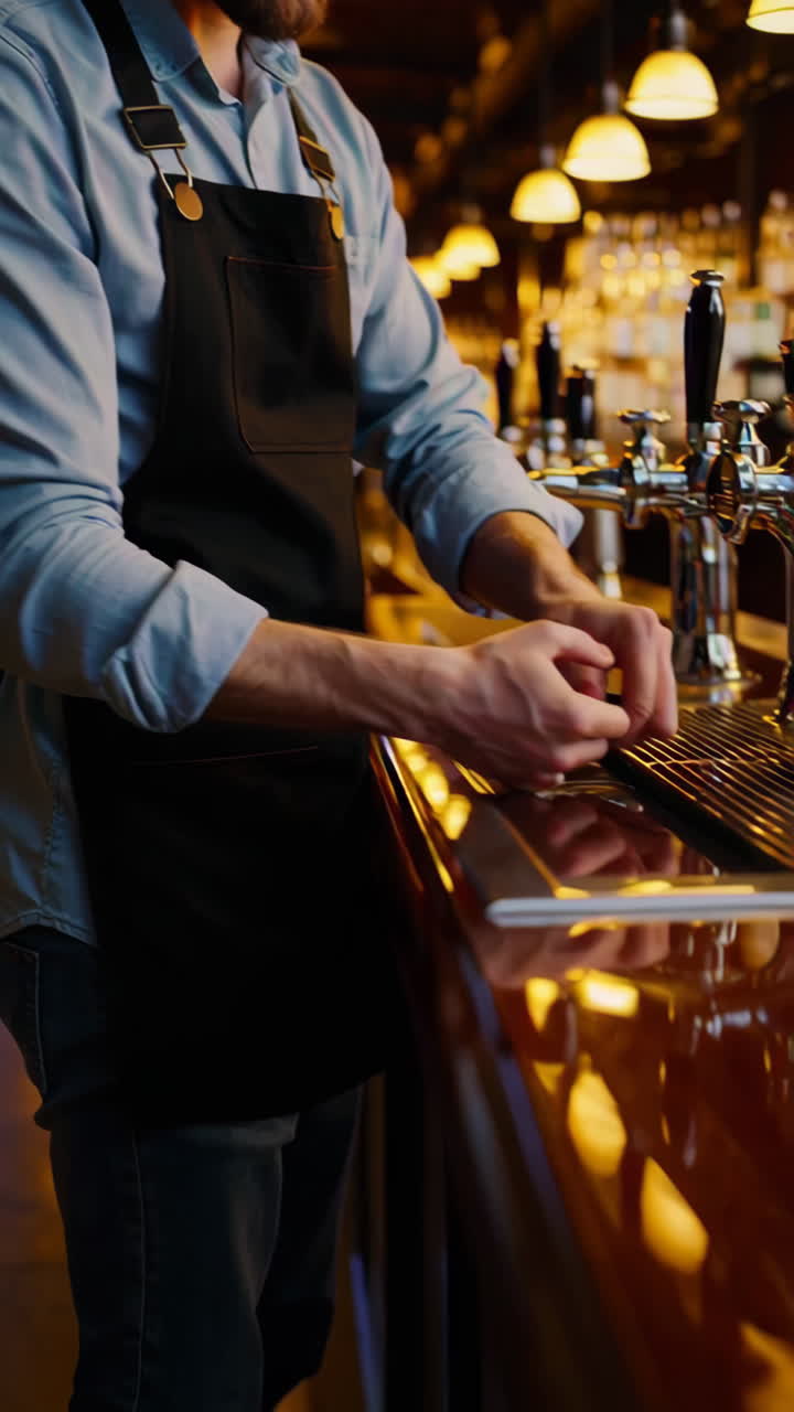 Bartender working at a bar