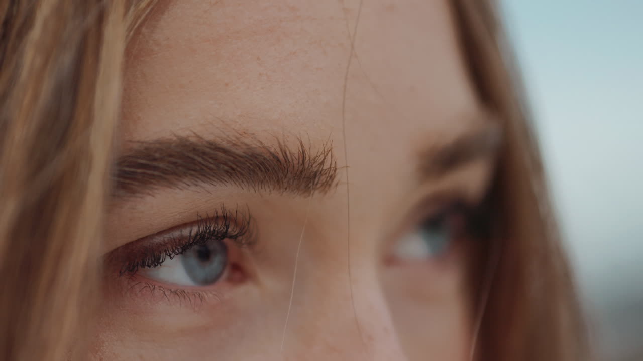 Close-up of a woman's face and eyes