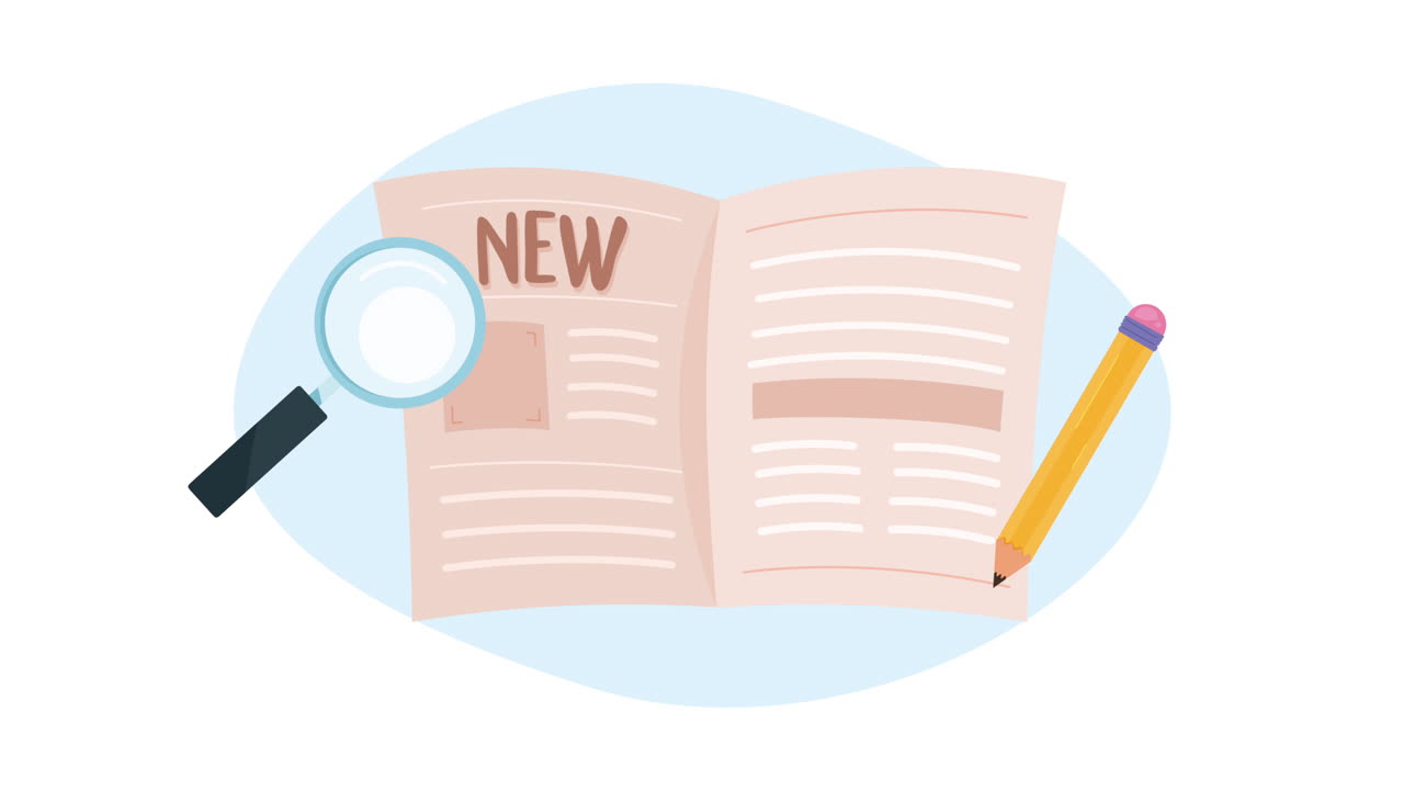 news paper information daily animation