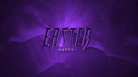 vibraciones de pascua diseño de letras púrpuras dinámicas y modernas