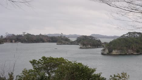 Winter-scene-of-Matsushima-Japan,-Iconic-Nihon-Sankei-View-in-Miyagi-Prefecture