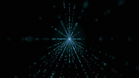 triángulo hecho de luz eléctrica azul energía de neón