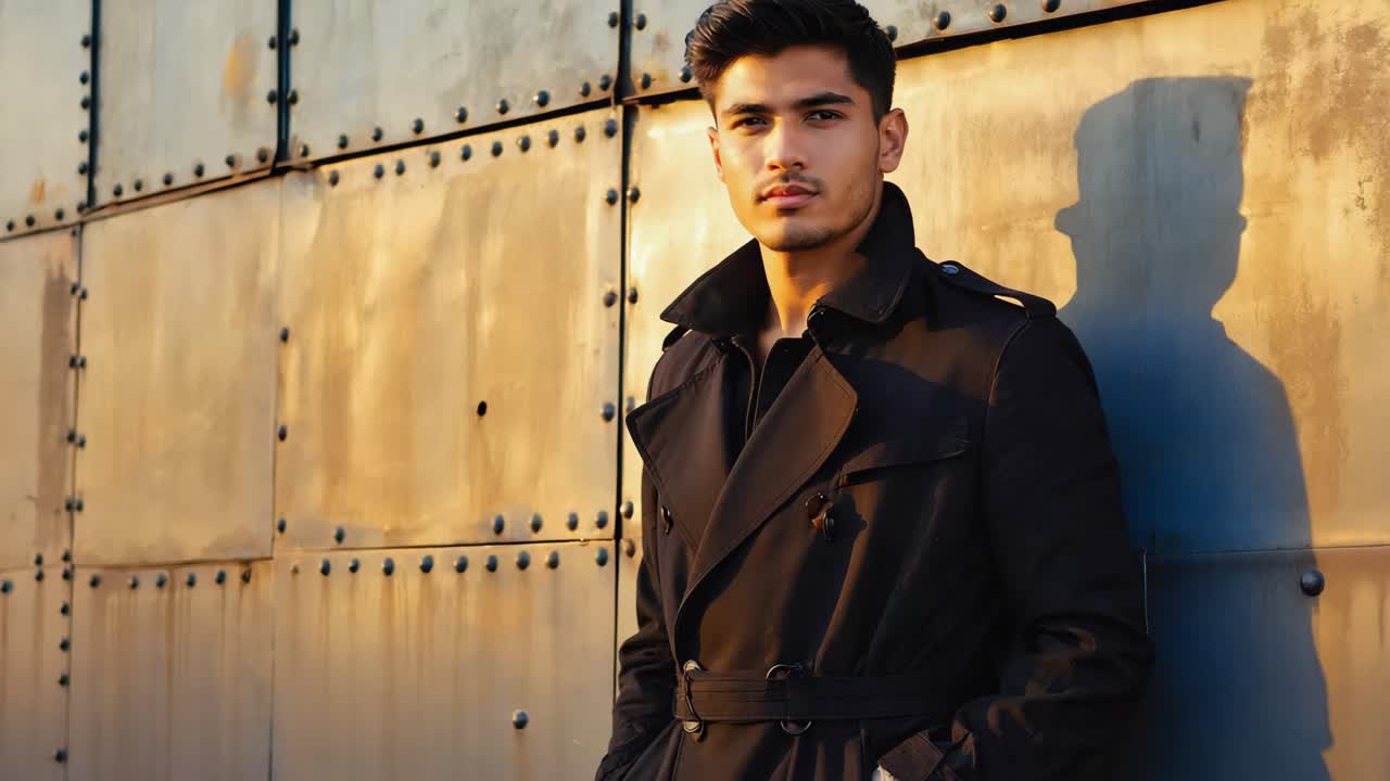 Stylish man in trench coat