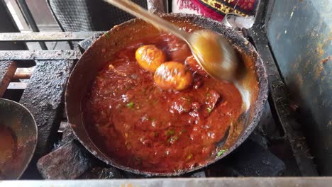 anda curry or egg masala gravy is popular indian spicy food or recipe