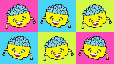 kids drawing pop art seamless background with theme of cereals