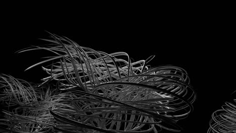 abstracto 3d renderizado diseño de alambre en blanco y negro