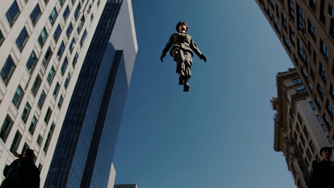 Woman in Military Uniform Leaning