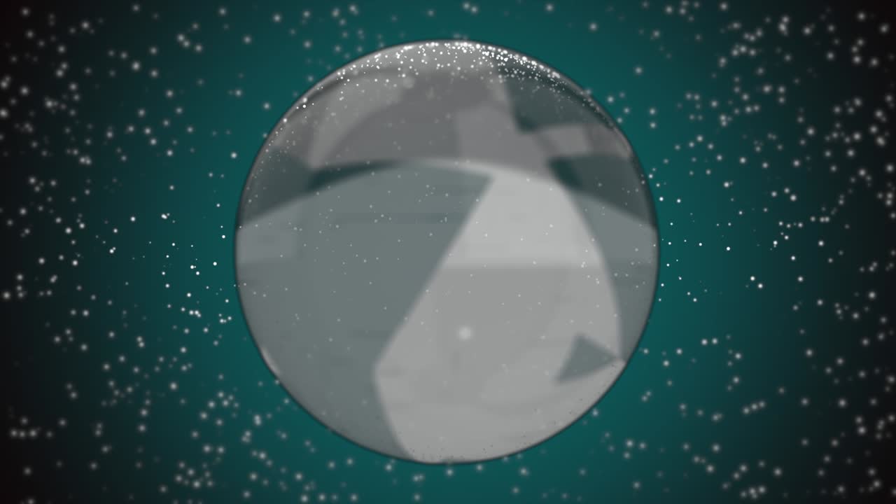 белый 3d шар морфирует с серыми оттенками в современном бесшовном цикле с анимированным 4k фоном с небольшими белыми частицами, плавающими.