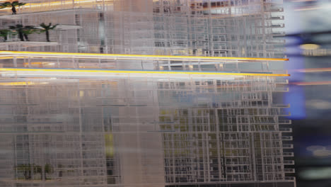 transparent model of a modern skyscraper