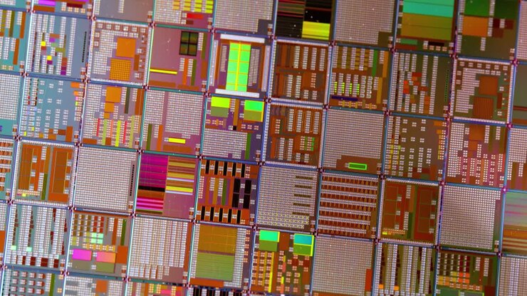 Silicon semiconductor wafer close-up. In electronics, a wafer also called a slice or substrate is a thin slice of semiconductor, a crystalline silicon, used for the fabrication of integrated circuits